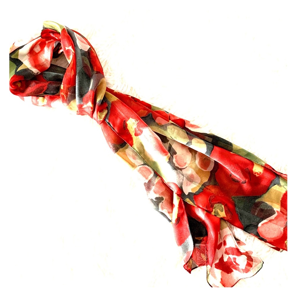 Beautiful Italian Flowered Scarf